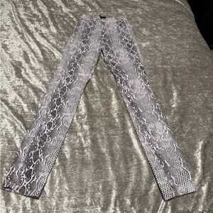 Snakeskin Print Pants